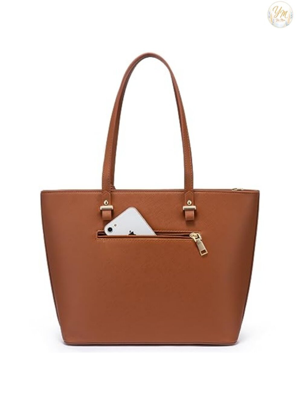 LOVEVOOK Tote Bag Shoulder Handbag Satchel with External Pocket & Metal Feet